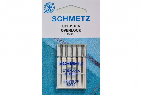 Иглы Schmetz для оверлока ELx705 CF №80, 5 шт в Калаче